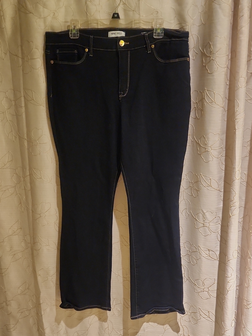 Nine West Black Straight-Leg Stretch Jeans